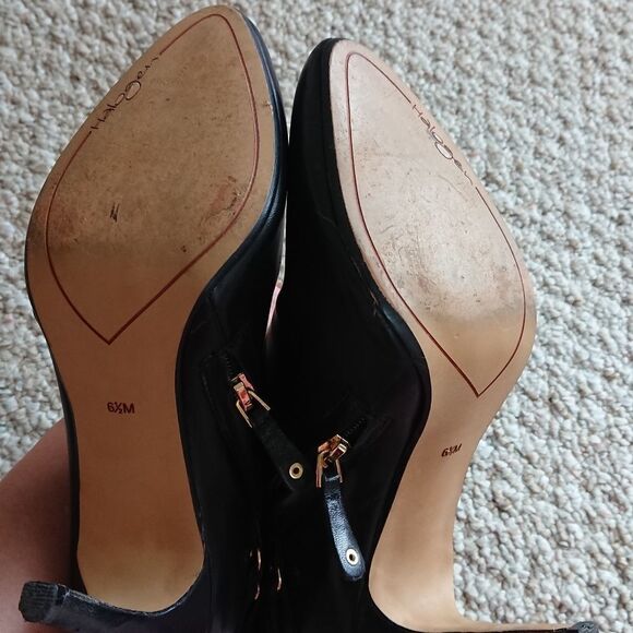 Halogen black Leather Booties size 6.5 - Picture 14 of 14